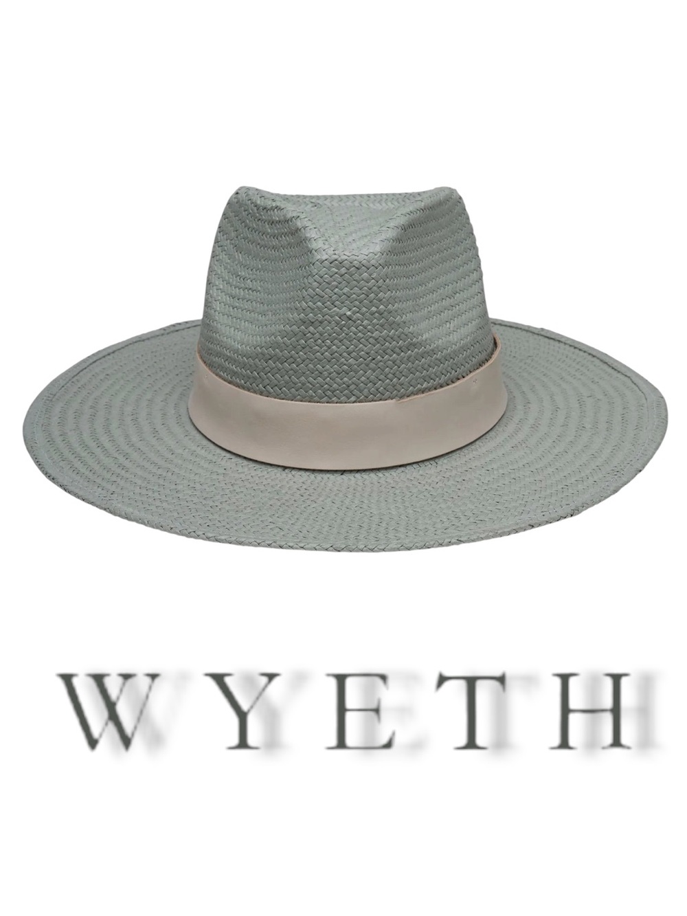 NWT Wyeth Slater Straw Fedora Hat Light Blue Multi-Quantity 6